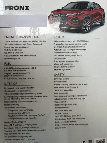 2025 Suzuki Fronx GLX image 3