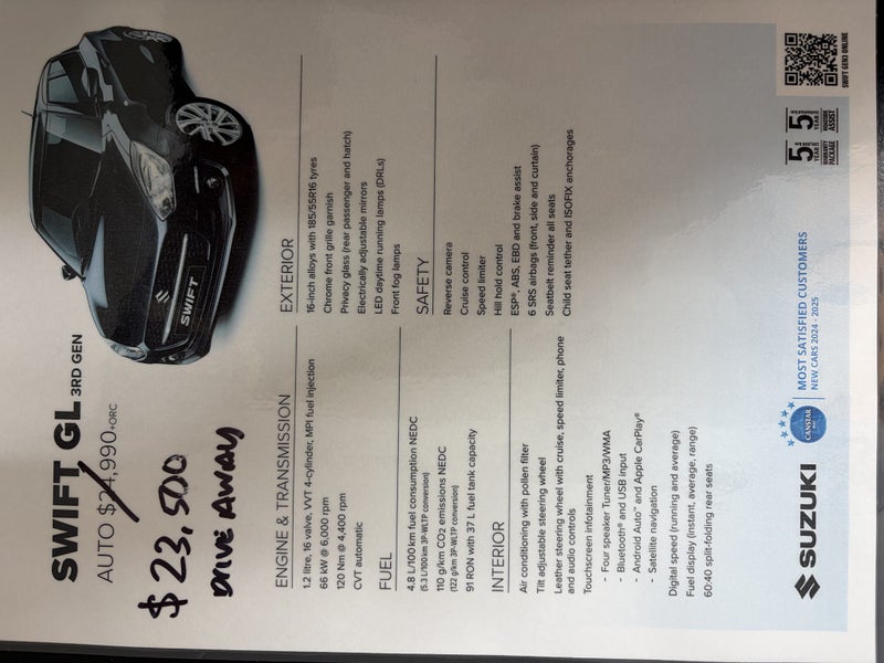 2026 Suzuki Swift GL image 3